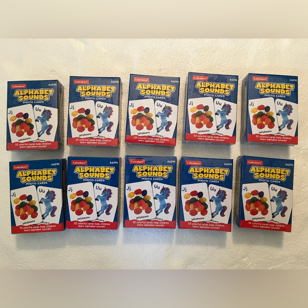 Lakeshore Alphabet Sounds Photo Cards lot of 10 for TK and Kindergarten